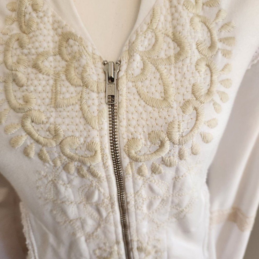 Johnny Was Embroidered Zip Jacket - Picture 5 of 9